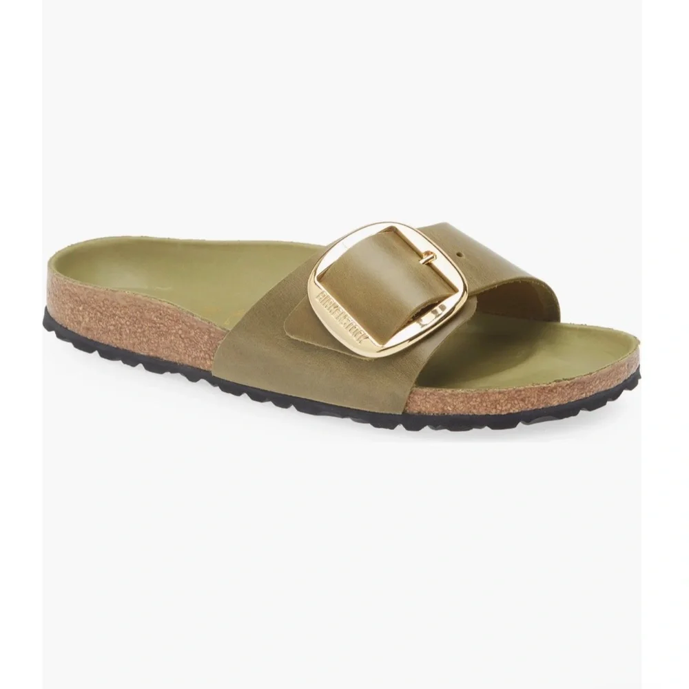 Birkenstock Madrid Big Buckle - Olive Brand New - Picture 2 of 4
